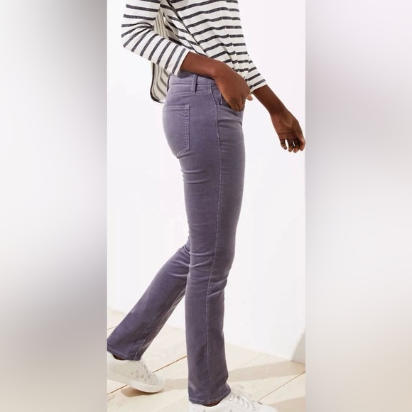 LOFT Modern Skinny Gray Corduroy Pants Size 6 or 28, cords, eclipse grey, silver - Picture 3 of 16